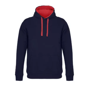 Sudadera SOL’S 04853 en Azul marino/Rojo vivo, vista frontal