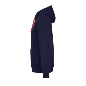 Sudadera SOL’S 04853 en Azul marino/Rojo vivo, vista lateral