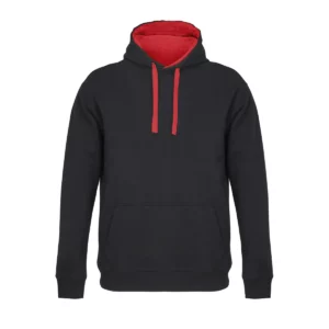 Sudadera SOL’S 04853 en Negro rojo, vista frontal