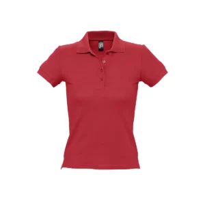Polo Sol’s PEOPLE en color Rojo, vista frontal