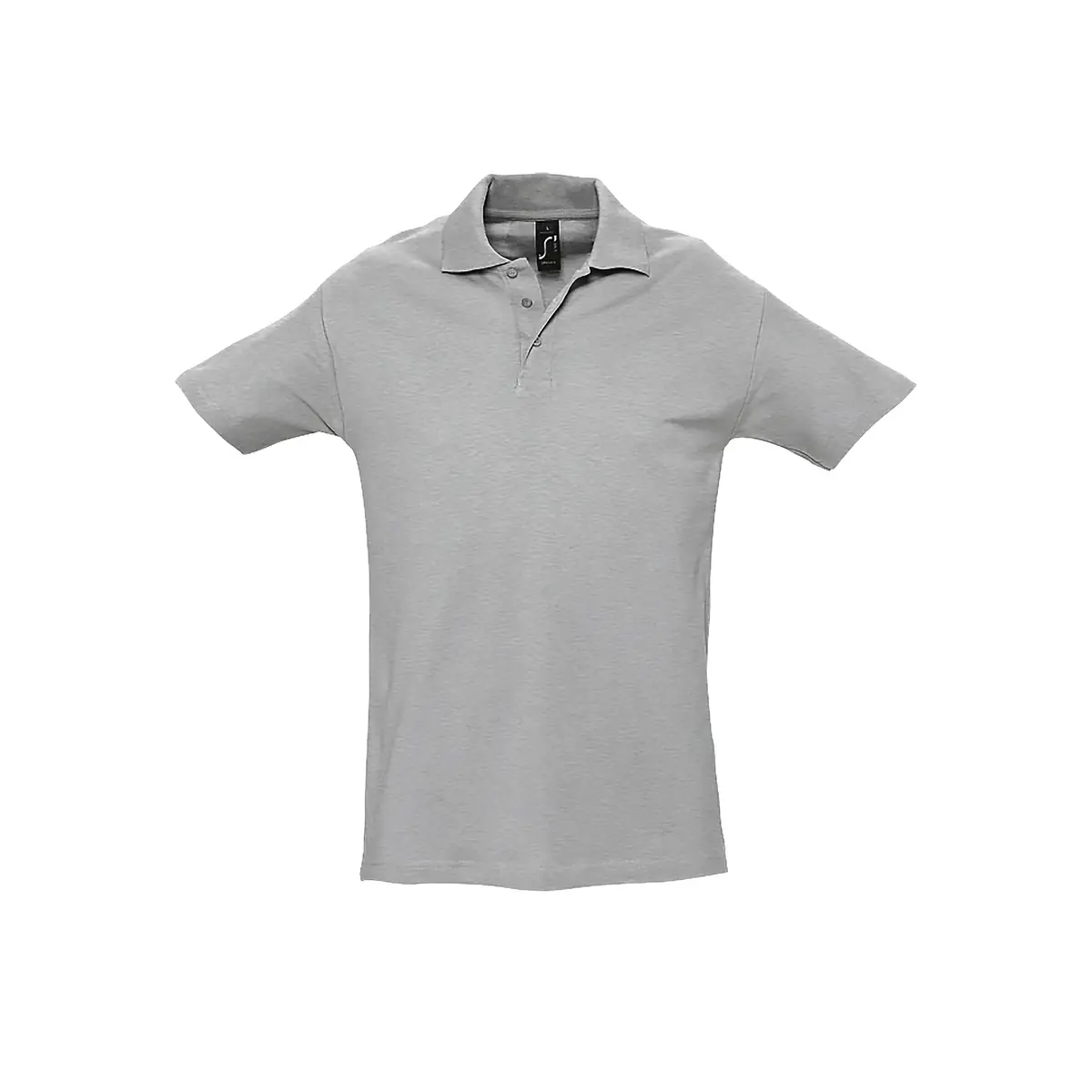Polo hombre SOL’S SPRING II 11362 10 Polo Sol’s SPRING II en color Gris mezcla, vista frontal