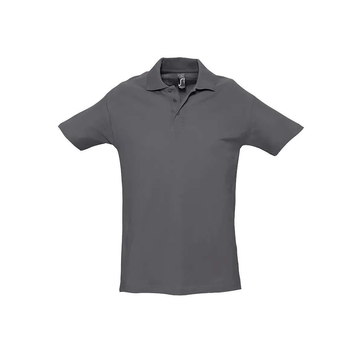 Polo hombre SOL’S SPRING II 11362 13 Polo Sol’s SPRING II en color Gris ratón, vista frontal
