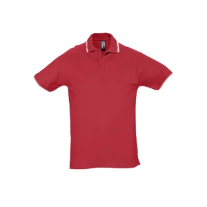 Polo Sol’s PRACTICE en color Rojo, vista frontal