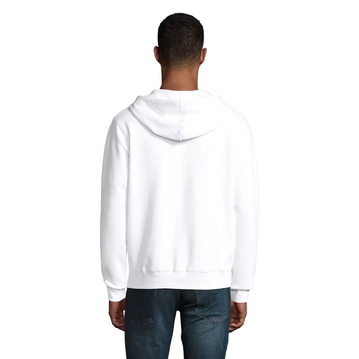 Sudadera SOL'S SPIKE MEN 03105 12 Sudadera SOL’S 03105, vista trasera con persona