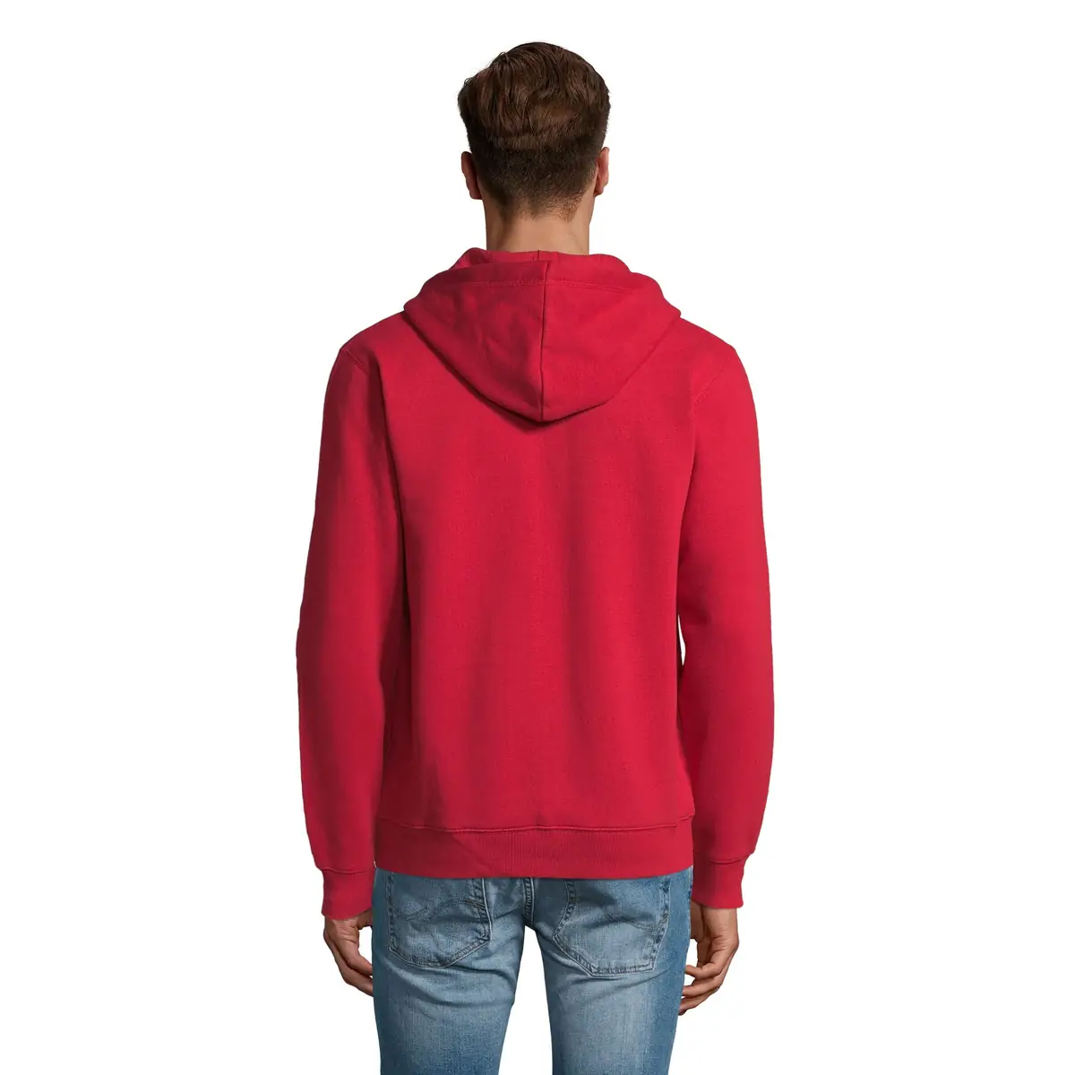 Sudadera SOL'S SPIKE MEN 03105 15 Sudadera SOL’S 03105, vista trasera con persona