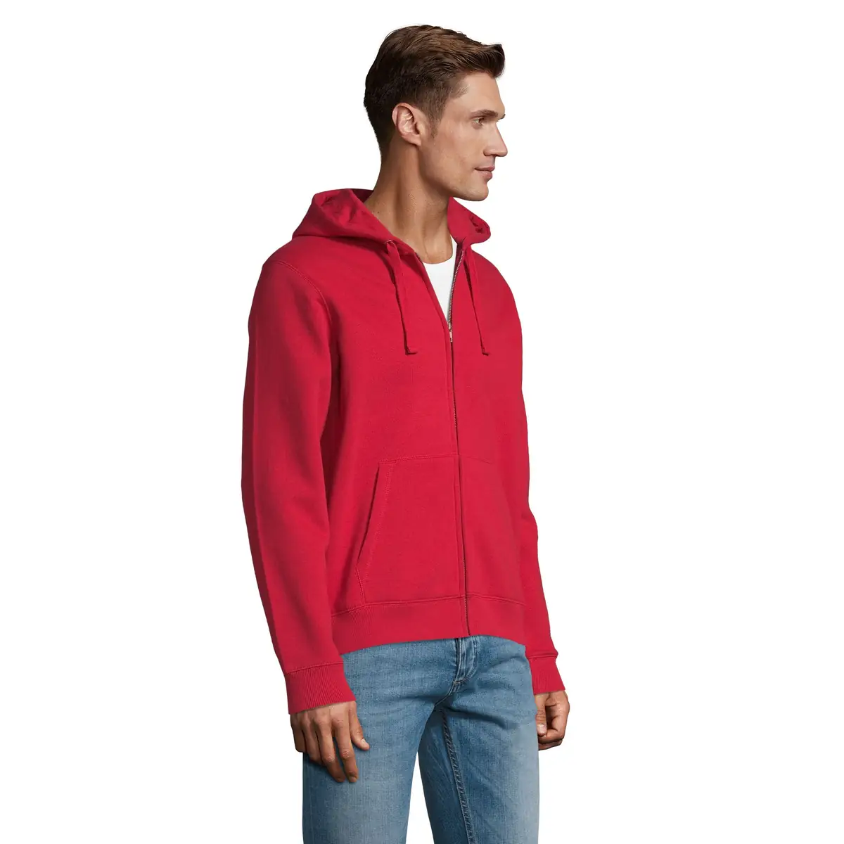 Sudadera SOL'S SPIKE MEN 03105 21 Sudadera SOL’S 03105, vista lateral con persona