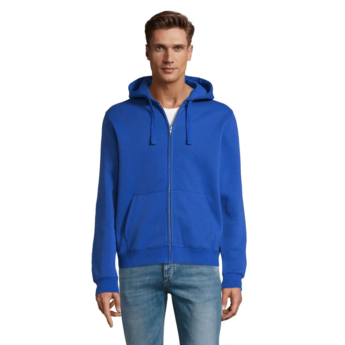 Sudadera SOL'S SPIKE MEN 03105 10 Sudadera SOL’S 03105, vista frontal con persona