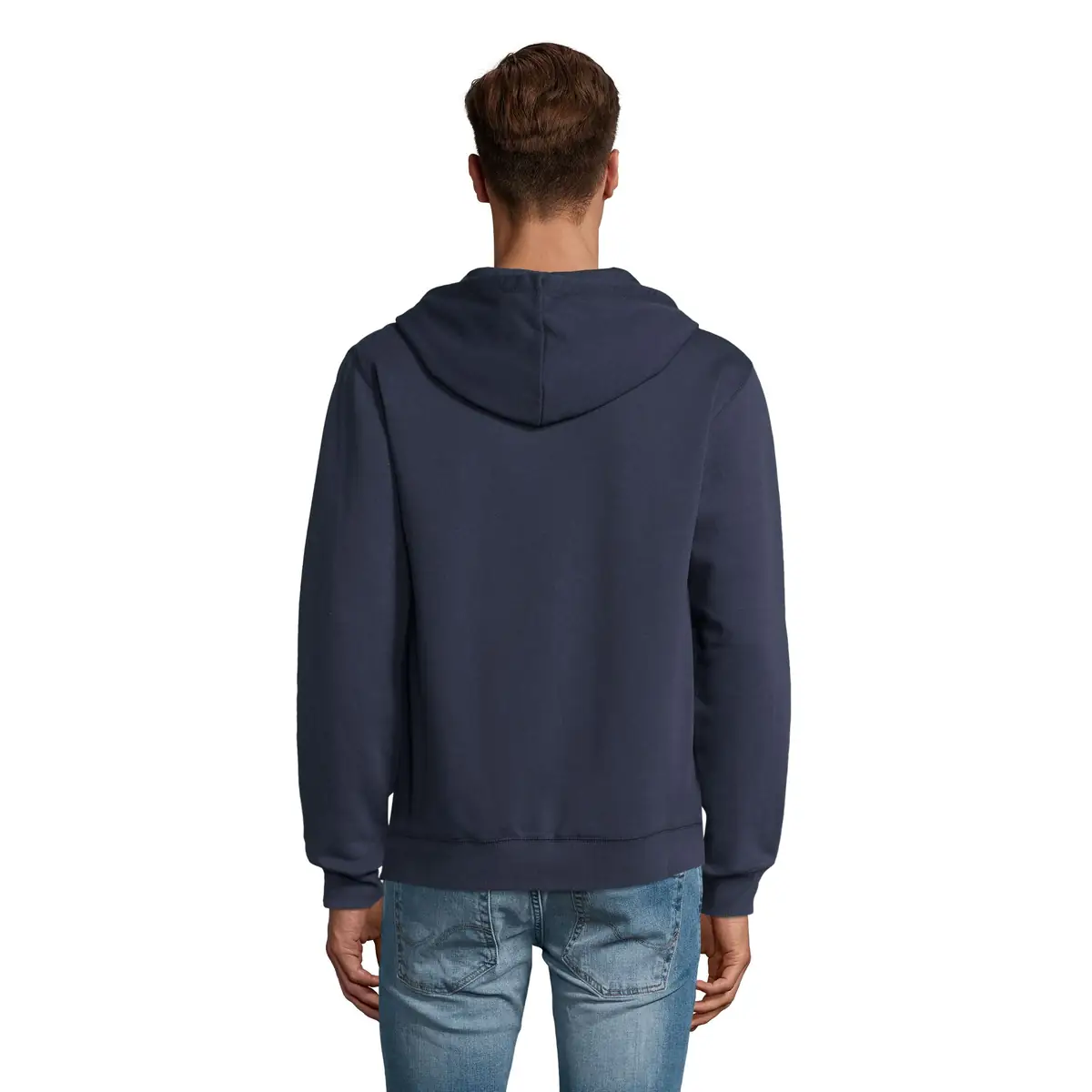 Sudadera SOL'S SPIKE MEN 03105 17 Sudadera SOL’S 03105, vista trasera con persona
