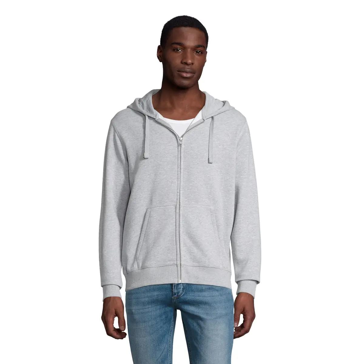 Sudadera SOL'S SPIKE MEN 03105 8 Sudadera SOL’S 03105, vista frontal con persona