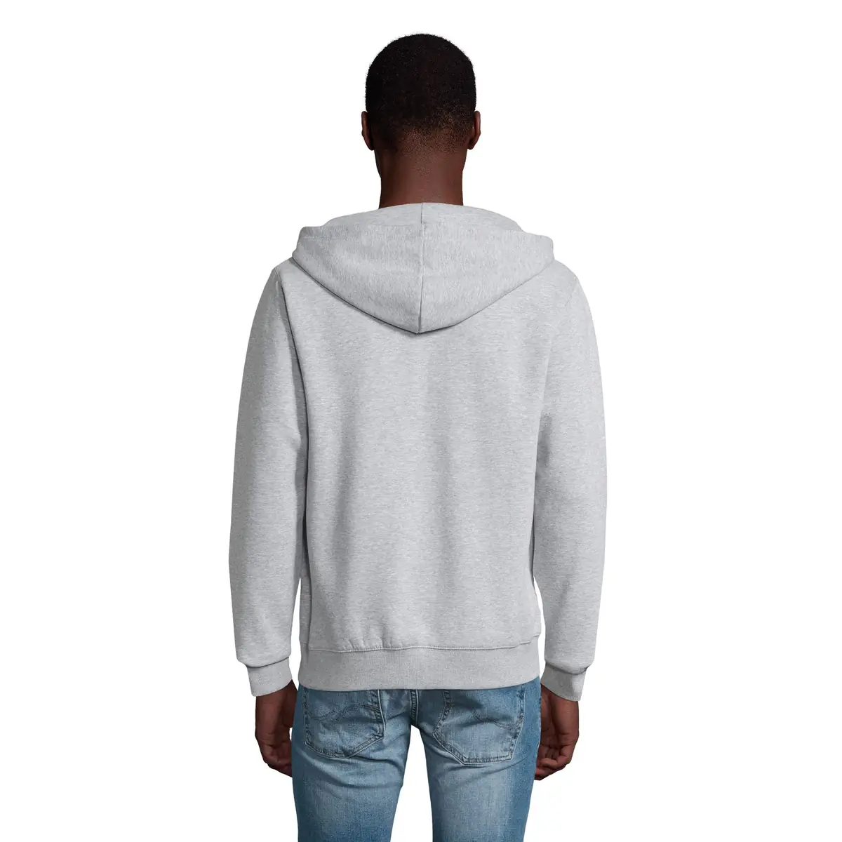 Sudadera SOL'S SPIKE MEN 03105 14 Sudadera SOL’S 03105, vista trasera con persona