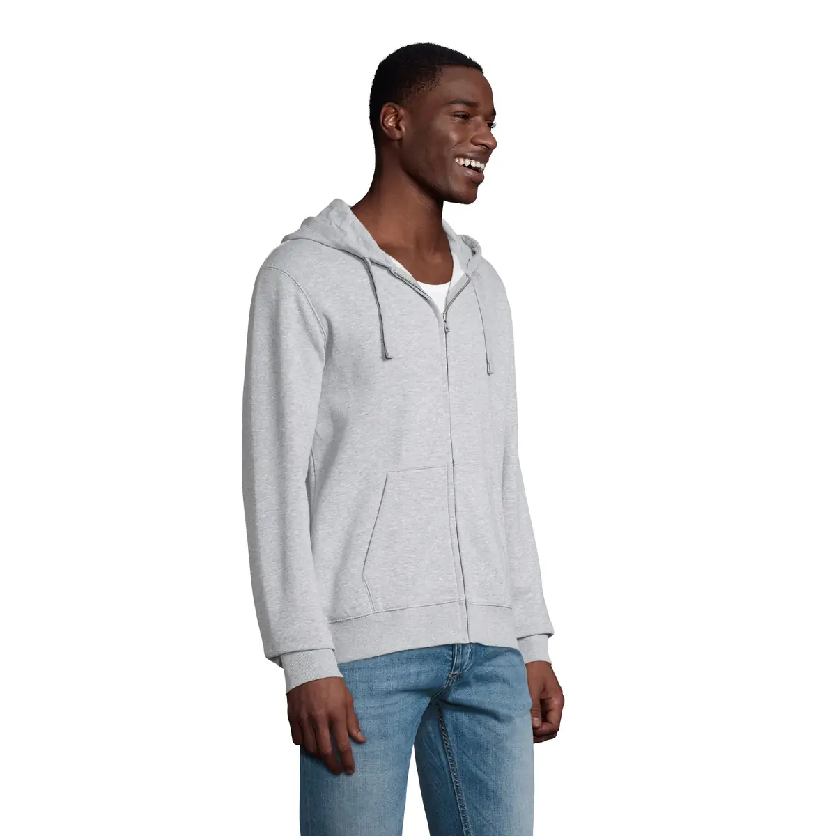 Sudadera SOL'S SPIKE MEN 03105 20 Sudadera SOL’S 03105, vista lateral con persona
