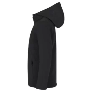 Chaqueta softshell infantil Clique Padded Hoody Softshell Junior 0200906, negro, lateral izquierdo