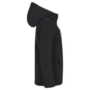 Chaqueta softshell infantil Clique Padded Hoody Softshell Junior 0200906, negro, lateral derecho