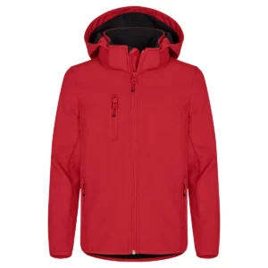 Chaqueta CLIQUE CLASSIC SOFTSHELL JACKET JUNIOR 0200909, Rojo, vista frontal