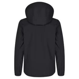 Chaqueta CLIQUE CLASSIC SOFTSHELL JACKET JUNIOR 0200909, Negro, vista posterior