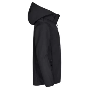Chaqueta CLIQUE CLASSIC SOFTSHELL JACKET JUNIOR 0200909, Negro, lateral derecho