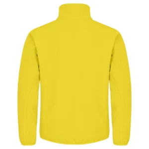 Chaqueta hombre CLIQUE CLASSIC SOFTSHELL JACKET 0200910, Amarillo, vista posterior