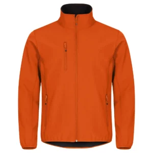 Chaqueta hombre CLIQUE CLASSIC SOFTSHELL JACKET 0200910, Naranja, vista frontal