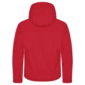 Chaqueta hombre CLIQUE CLASSIC SOFTSHELL HOODY 0200912, Rojo, vista posterior