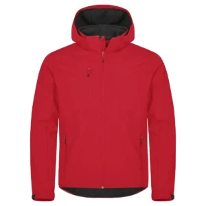 Chaqueta hombre CLIQUE CLASSIC SOFTSHELL HOODY 0200912, Rojo, vista frontal