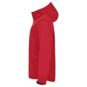 Chaqueta hombre CLIQUE CLASSIC SOFTSHELL HOODY 0200912, Rojo, lateral izquierdo