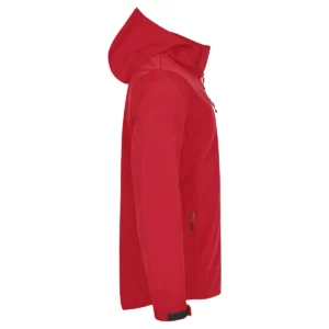Chaqueta hombre CLIQUE CLASSIC SOFTSHELL HOODY 0200912, Rojo, lateral derecho