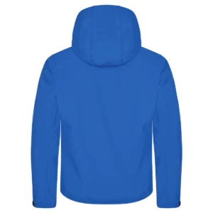 Chaqueta hombre CLIQUE CLASSIC SOFTSHELL HOODY 0200912, Azul royal, vista posterior