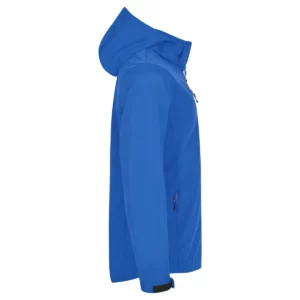 Chaqueta hombre CLIQUE CLASSIC SOFTSHELL HOODY 0200912, Azul royal, lateral derecho