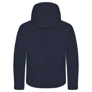 Chaqueta hombre CLIQUE CLASSIC SOFTSHELL HOODY 0200912, Azul marino, vista posterior