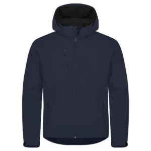 Chaqueta hombre CLIQUE CLASSIC SOFTSHELL HOODY 0200912, Azul marino, vista frontal