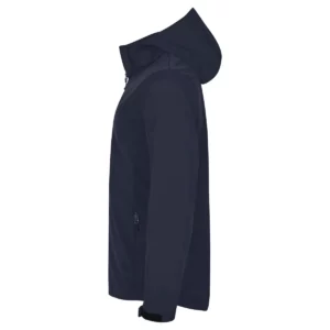 Chaqueta hombre CLIQUE CLASSIC SOFTSHELL HOODY 0200912, Azul marino, lateral izquierdo