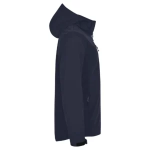 Chaqueta hombre CLIQUE CLASSIC SOFTSHELL HOODY 0200912, Azul marino, lateral derecho