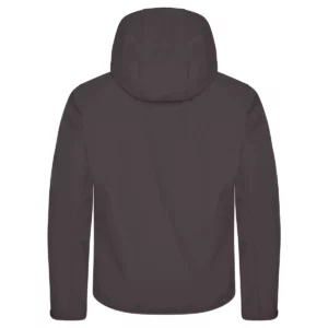 Chaqueta hombre CLIQUE CLASSIC SOFTSHELL HOODY 0200912, Gris, vista posterior