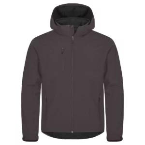 Chaqueta hombre CLIQUE CLASSIC SOFTSHELL HOODY 0200912, Gris, vista frontal