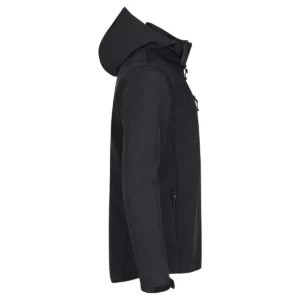 Chaqueta hombre CLIQUE CLASSIC SOFTSHELL HOODY 0200912, Negro, lateral derecho