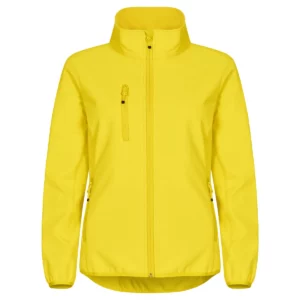 Chaqueta mujer CLIQUE CLASSIC SOFTSHELL JACKET WOMEN 0200915, Amarillo, vista frontal
