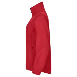Chaqueta mujer CLIQUE CLASSIC SOFTSHELL JACKET WOMEN 0200915, Rojo, lateral izquierdo