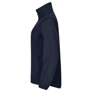 Chaqueta mujer CLIQUE CLASSIC SOFTSHELL JACKET WOMEN 0200915, Azul marino, lateral izquierdo