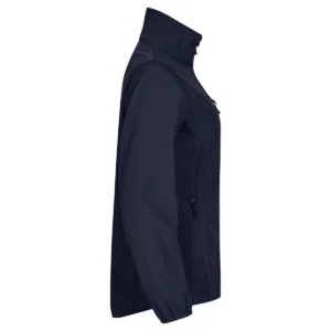 Chaqueta mujer CLIQUE CLASSIC SOFTSHELL JACKET WOMEN 0200915, Azul marino, lateral derecho