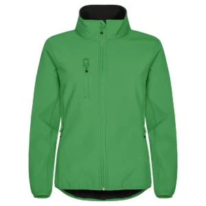 Chaqueta mujer CLIQUE CLASSIC SOFTSHELL JACKET WOMEN 0200915, Verde, vista frontal