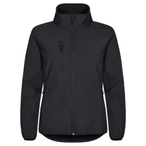 Chaqueta mujer CLIQUE CLASSIC SOFTSHELL JACKET WOMEN 0200915, Negro, vista frontal