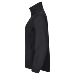 Chaqueta mujer CLIQUE CLASSIC SOFTSHELL JACKET WOMEN 0200915, Negro, lateral izquierdo