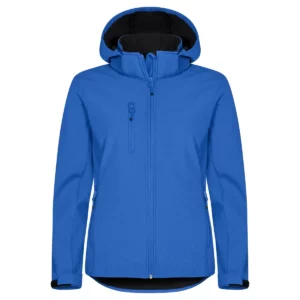 Chaqueta mujer CLIQUE CLASSIC SOFTSHELL HOODY WOMEN 0200917, Azul royal, vista frontal