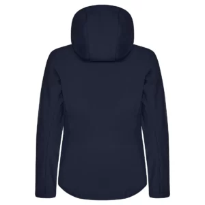 Chaqueta mujer CLIQUE CLASSIC SOFTSHELL HOODY WOMEN 0200917, Azul marino, vista posterior