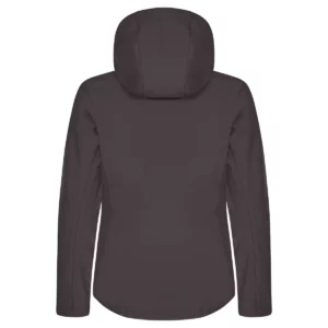 Chaqueta mujer CLIQUE CLASSIC SOFTSHELL HOODY WOMEN 0200917, Gris, vista posterior