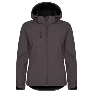 Chaqueta mujer CLIQUE CLASSIC SOFTSHELL HOODY WOMEN 0200917, Gris, vista frontal