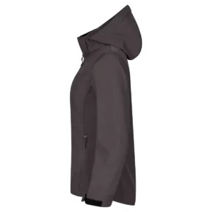 Chaqueta mujer CLIQUE CLASSIC SOFTSHELL HOODY WOMEN 0200917, Gris, lateral izquierdo