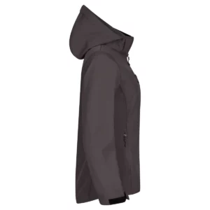 Chaqueta mujer CLIQUE CLASSIC SOFTSHELL HOODY WOMEN 0200917, Gris, lateral derecho