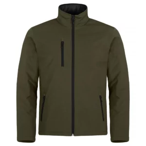 Chaqueta hombre CLIQUE PADDED SOFTSHELL JACKET 0200954, Fog green, vista frontal