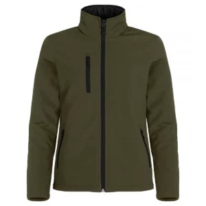 Chaqueta mujer CLIQUE PADDED SOFTSHELL JACKET WOMEN 0200957, Fog green, vista frontal